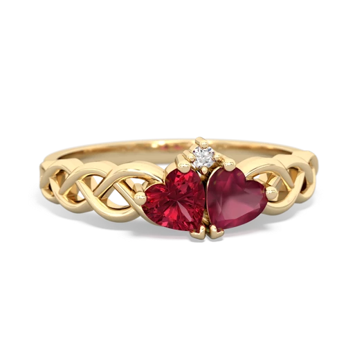 lab ruby-ruby celtic braid ring