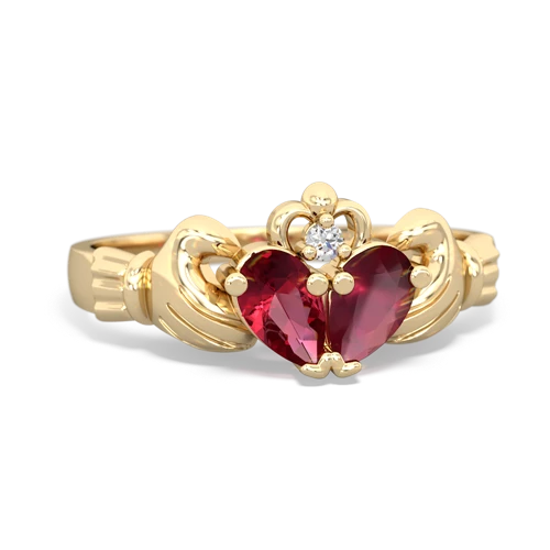 lab ruby-ruby claddagh ring