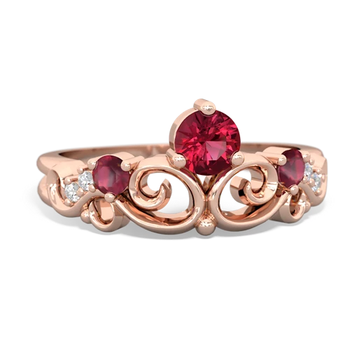 Lab Ruby Lab Created Ruby with Genuine Ruby and Lab Created Emerald Crown Keepsake ring Ring