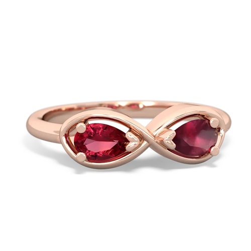 Lab Ruby Lab Created Ruby with Genuine Ruby Infinity ring Ring