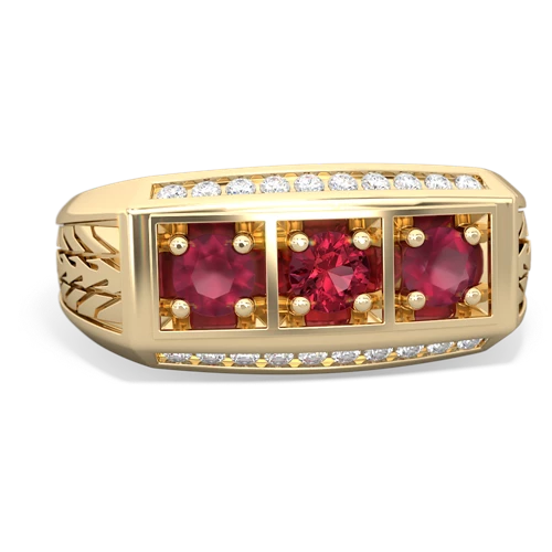 lab ruby-ruby three stone ring