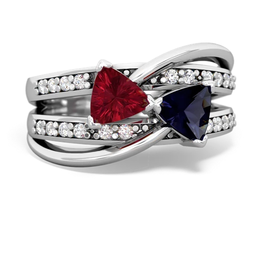 lab ruby-sapphire couture ring