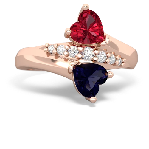 lab ruby-sapphire modern ring