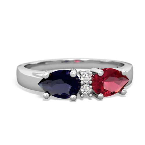 lab ruby-sapphire timeless ring