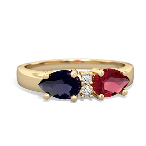 lab ruby-sapphire timeless ring