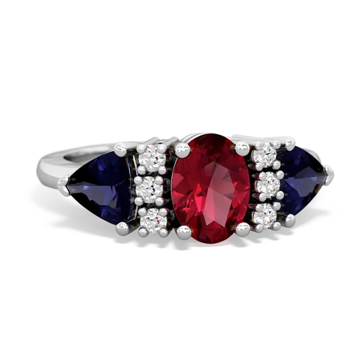lab ruby-sapphire timeless ring