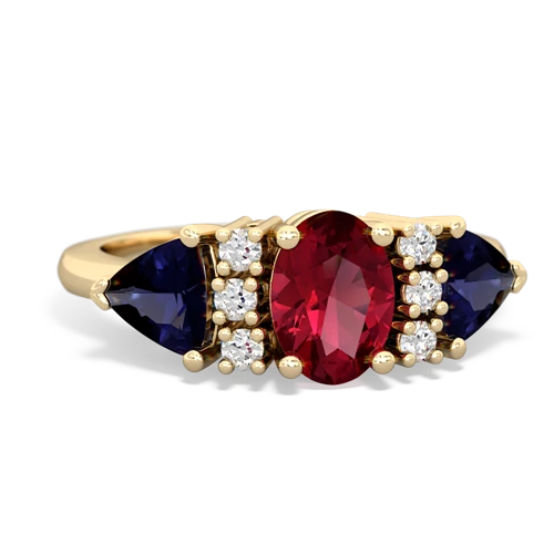 lab ruby-sapphire timeless ring