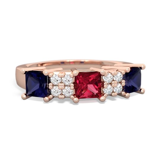 lab ruby-sapphire timeless ring