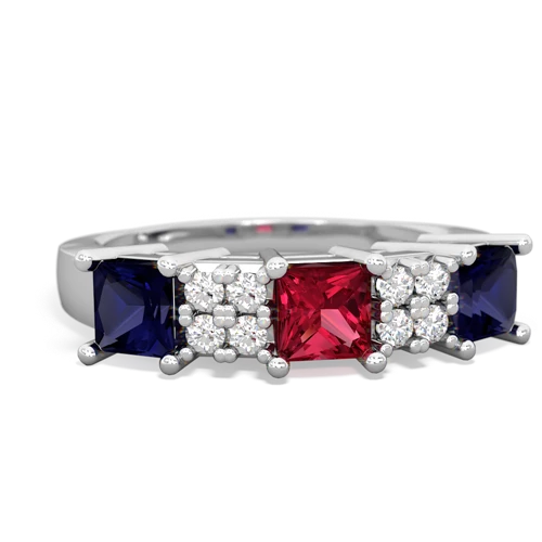 lab ruby-sapphire timeless ring