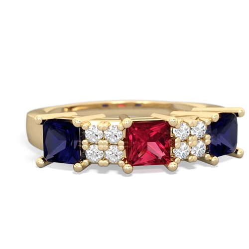 lab ruby-sapphire timeless ring