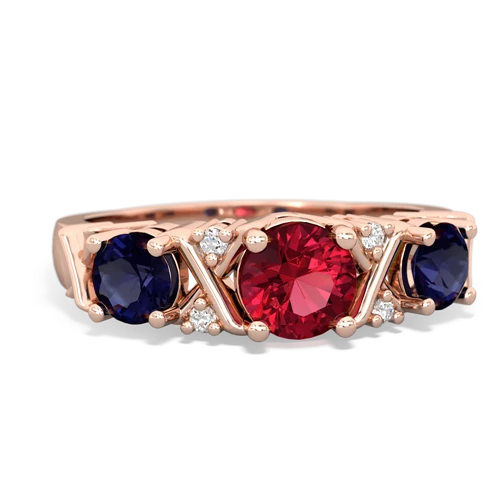 lab ruby-sapphire timeless ring