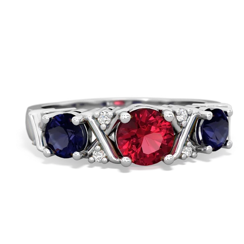 lab ruby-sapphire timeless ring