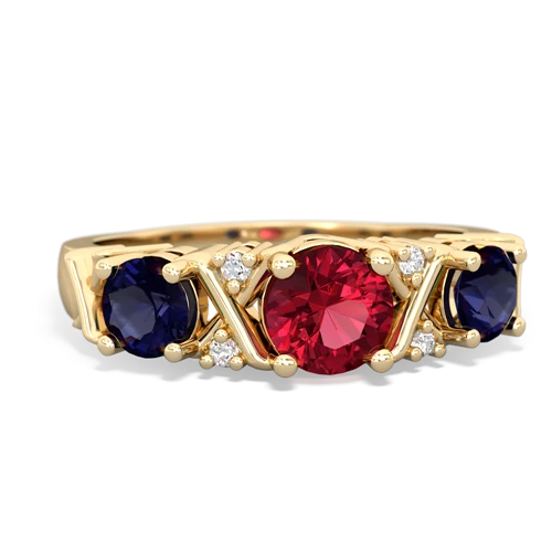 lab ruby-sapphire timeless ring