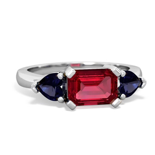 lab ruby-sapphire timeless ring