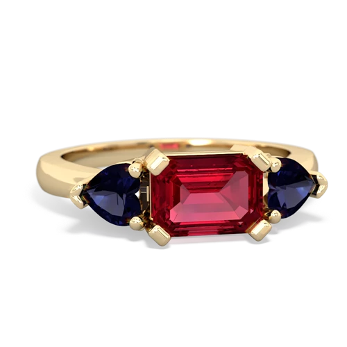 lab ruby-sapphire timeless ring