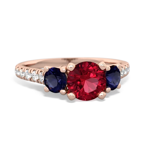 lab ruby-sapphire trellis pave ring