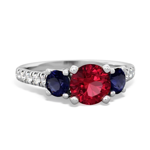 lab ruby-sapphire trellis pave ring