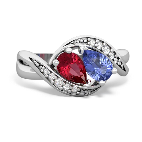 Lab Ruby Lab Created Ruby with Genuine Tanzanite Summer Winds ring Ring