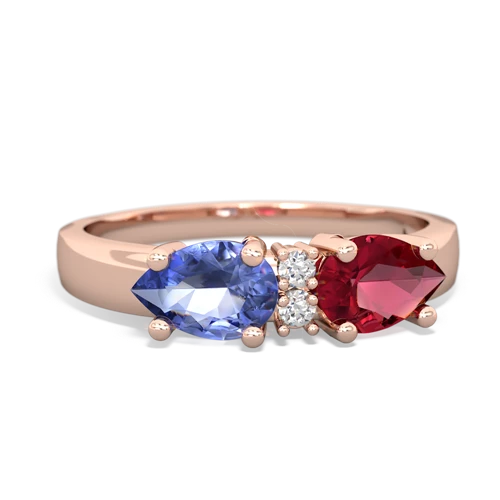 lab ruby-tanzanite timeless ring