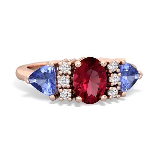 lab ruby-tanzanite timeless ring