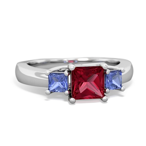 lab ruby-tanzanite timeless ring