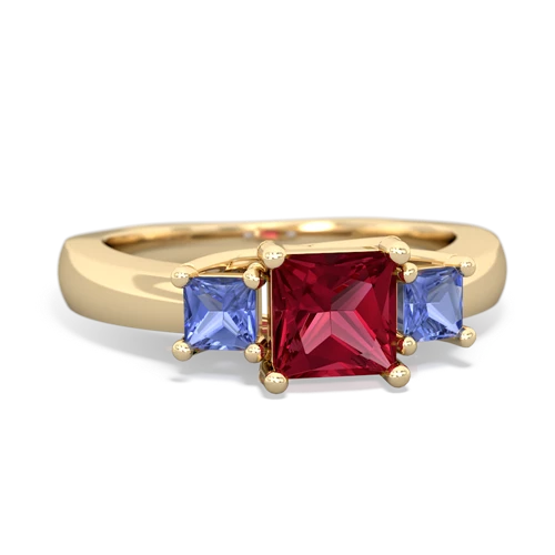 lab ruby-tanzanite timeless ring