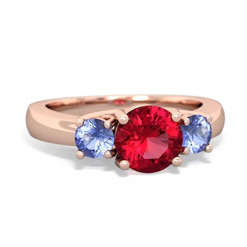 lab ruby-tanzanite timeless ring