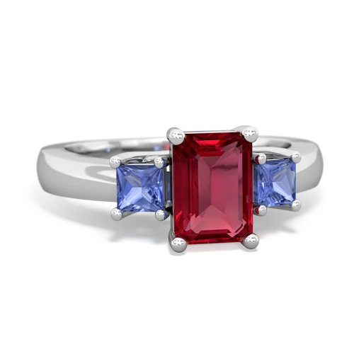 lab ruby-tanzanite timeless ring