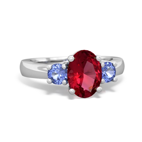 lab ruby-tanzanite timeless ring