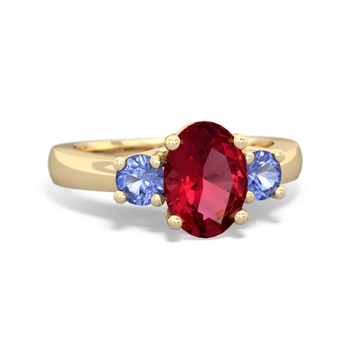 lab ruby-tanzanite timeless ring