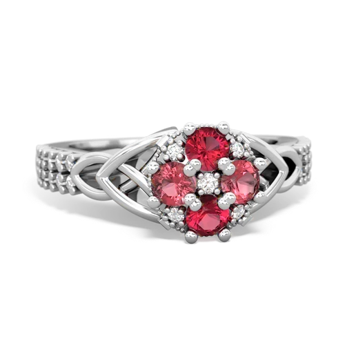 lab ruby-tourmaline engagement ring