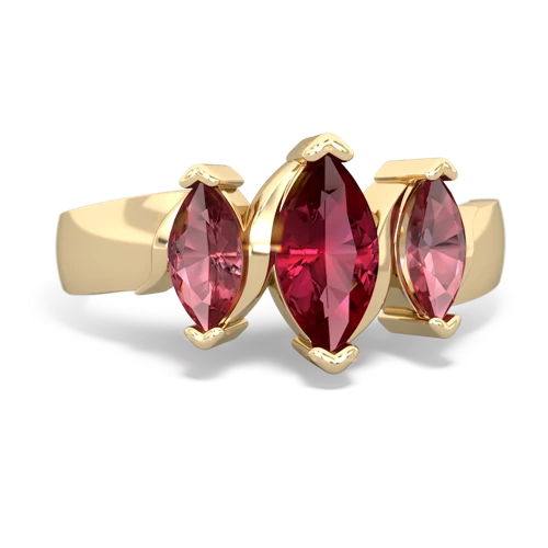 lab ruby-tourmaline keepsake ring