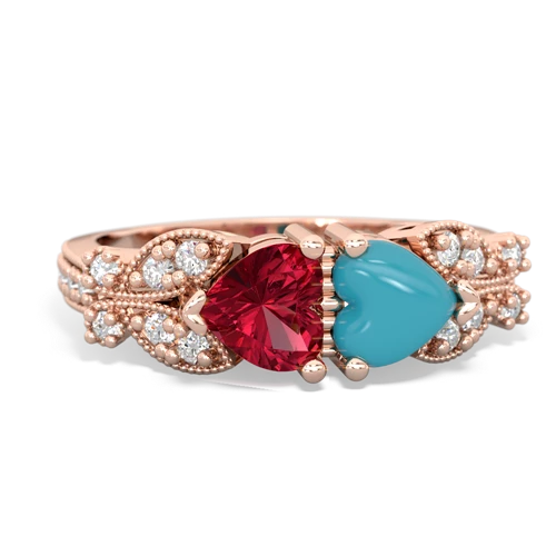lab ruby-turquoise keepsake butterfly ring