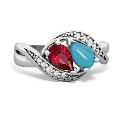 lab ruby-turquoise keepsake curls ring