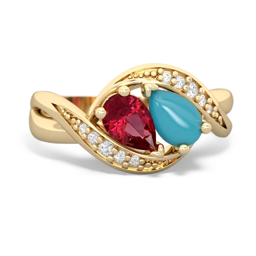 lab ruby-turquoise keepsake curls ring