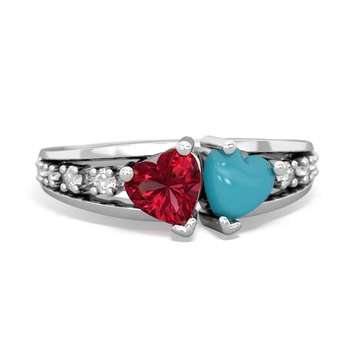 lab ruby-turquoise modern ring