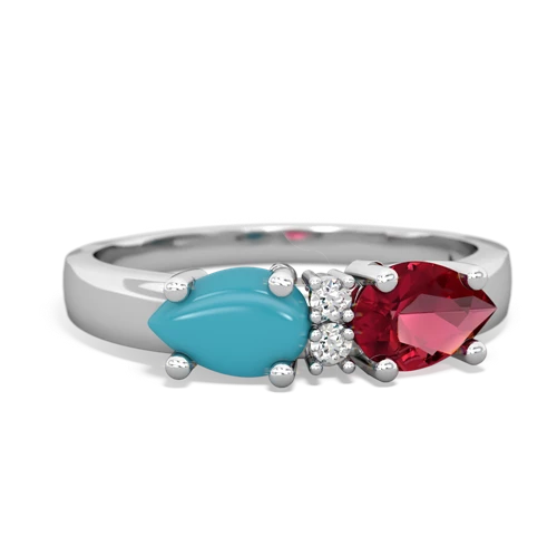 lab ruby-turquoise timeless ring