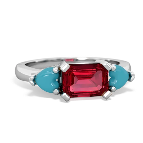 lab ruby-turquoise timeless ring