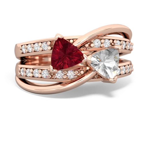 lab ruby-white topaz couture ring