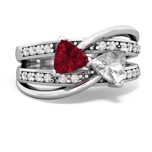 lab ruby-white topaz couture ring