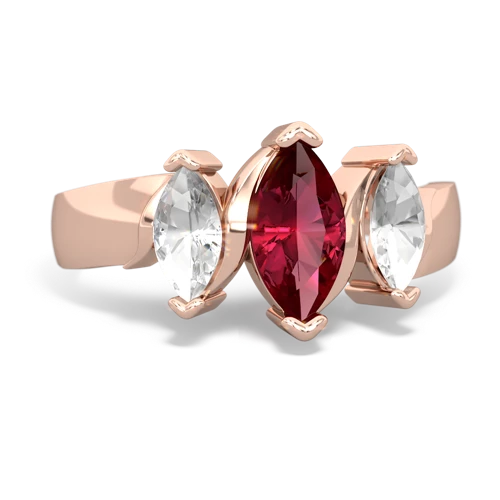 lab ruby-white topaz keepsake ring