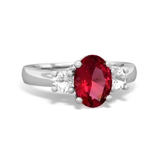 lab ruby-white topaz timeless ring