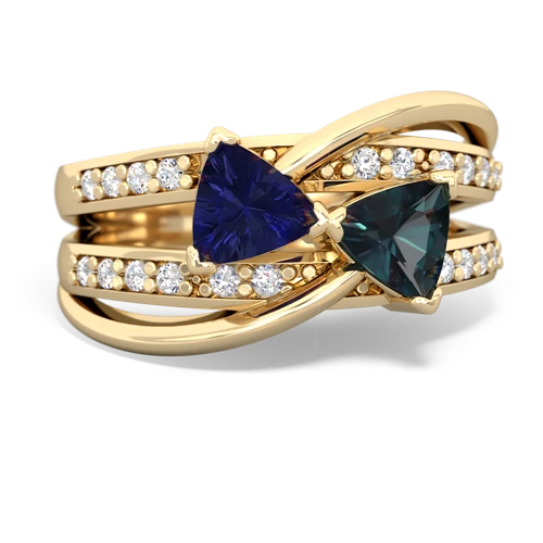 lab sapphire-alexandrite couture ring