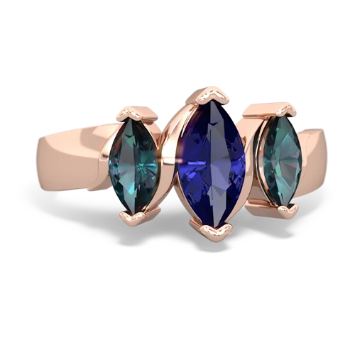 lab sapphire-alexandrite keepsake ring