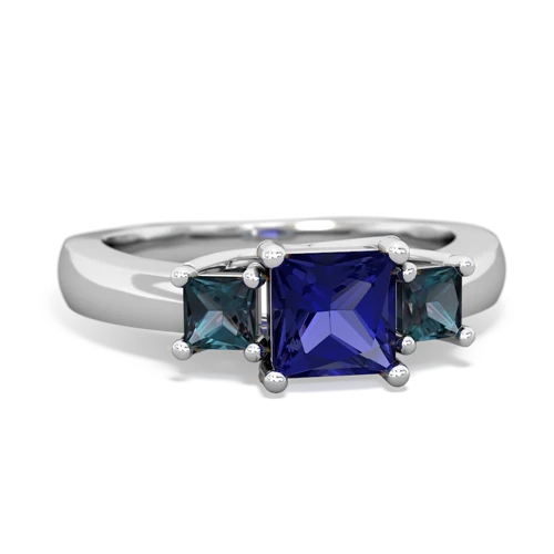 lab sapphire-alexandrite timeless ring