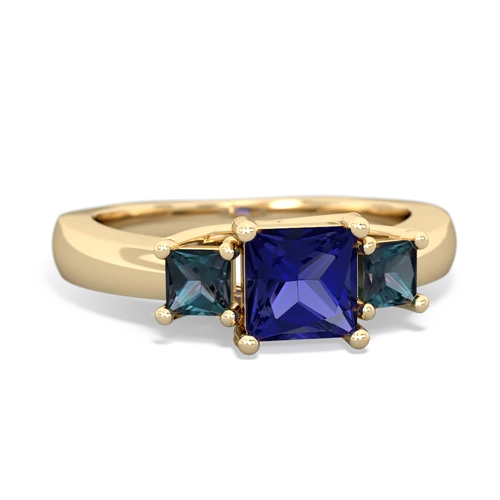 lab sapphire-alexandrite timeless ring