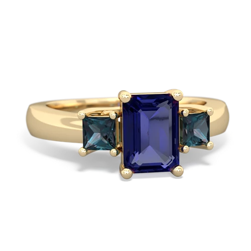 lab sapphire-alexandrite timeless ring