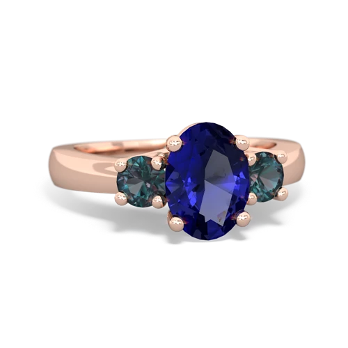 lab sapphire-alexandrite timeless ring