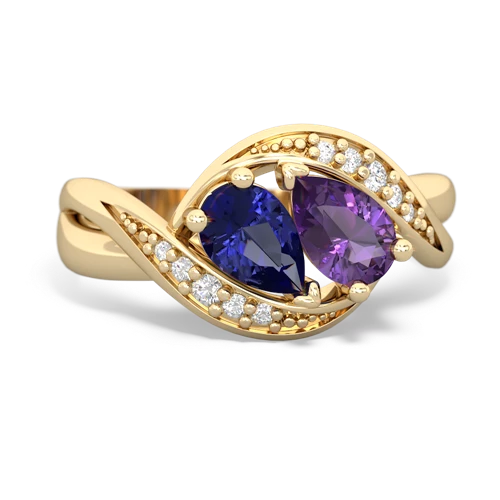 Lab Sapphire Lab Created Sapphire with Genuine Amethyst Summer Winds ring Ring