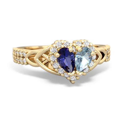 lab sapphire-aquamarine keepsake engagement ring